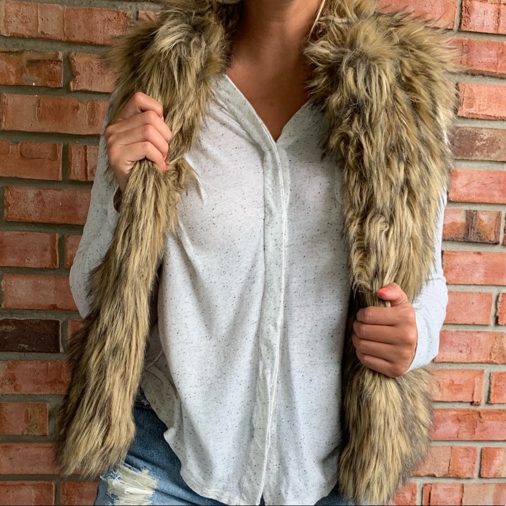 Faux fur vest